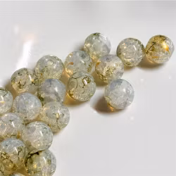 Glaspärlor 10mm Grön/spräcklig 20st