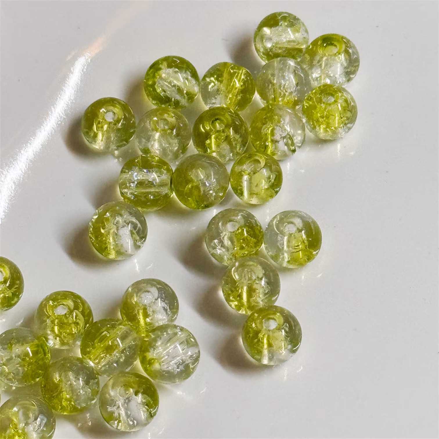 Glaspärlor 6mm Grön 30st