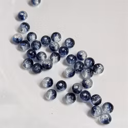 Glaspärlor 6mm Mörkblå 30st