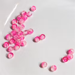 Glaspärlor 6mm Rosa 30st