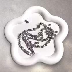 Glaspärlor 3mm Silver ca 110st/ 1 sträng