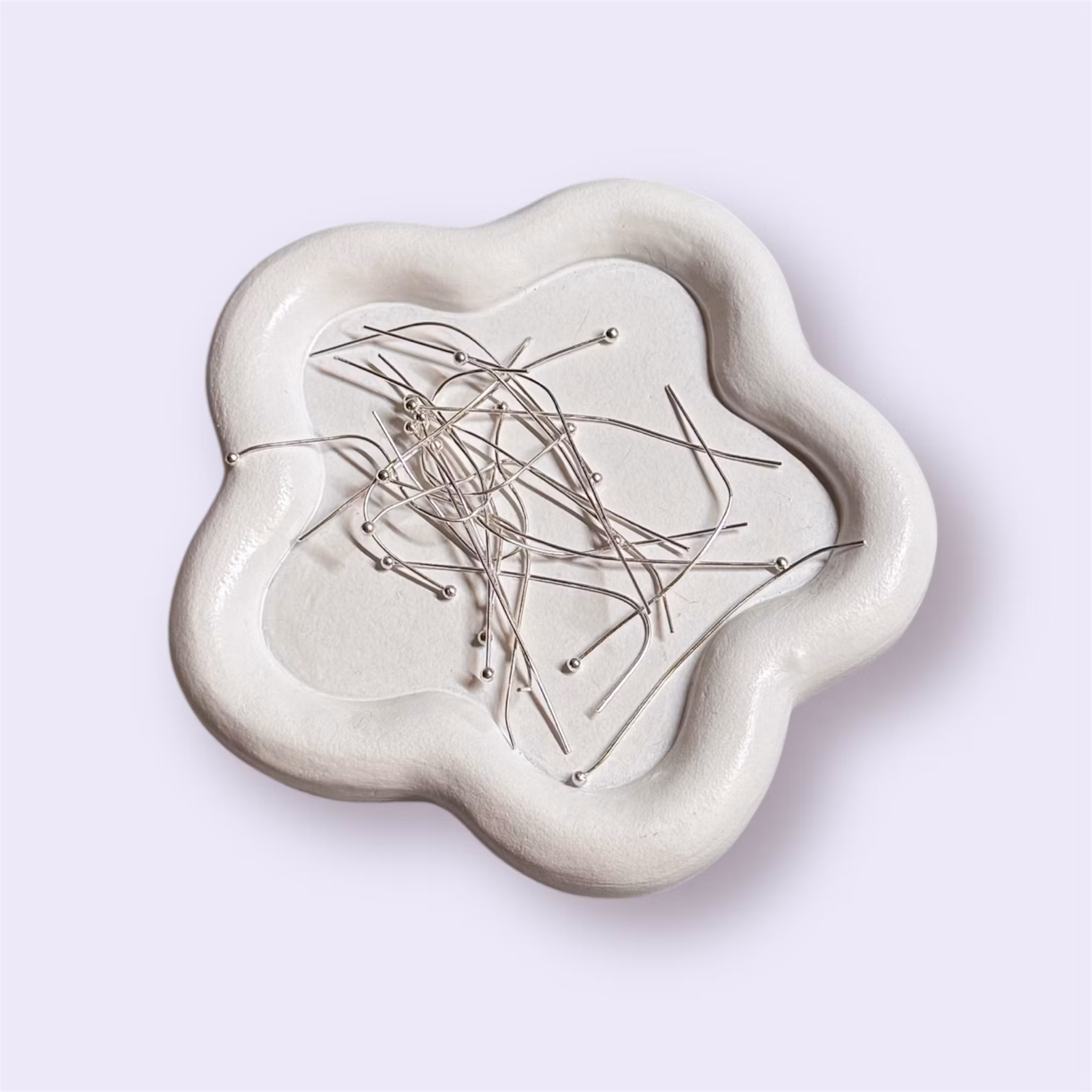 Hattpinnar 5cm SILVER ca 40st