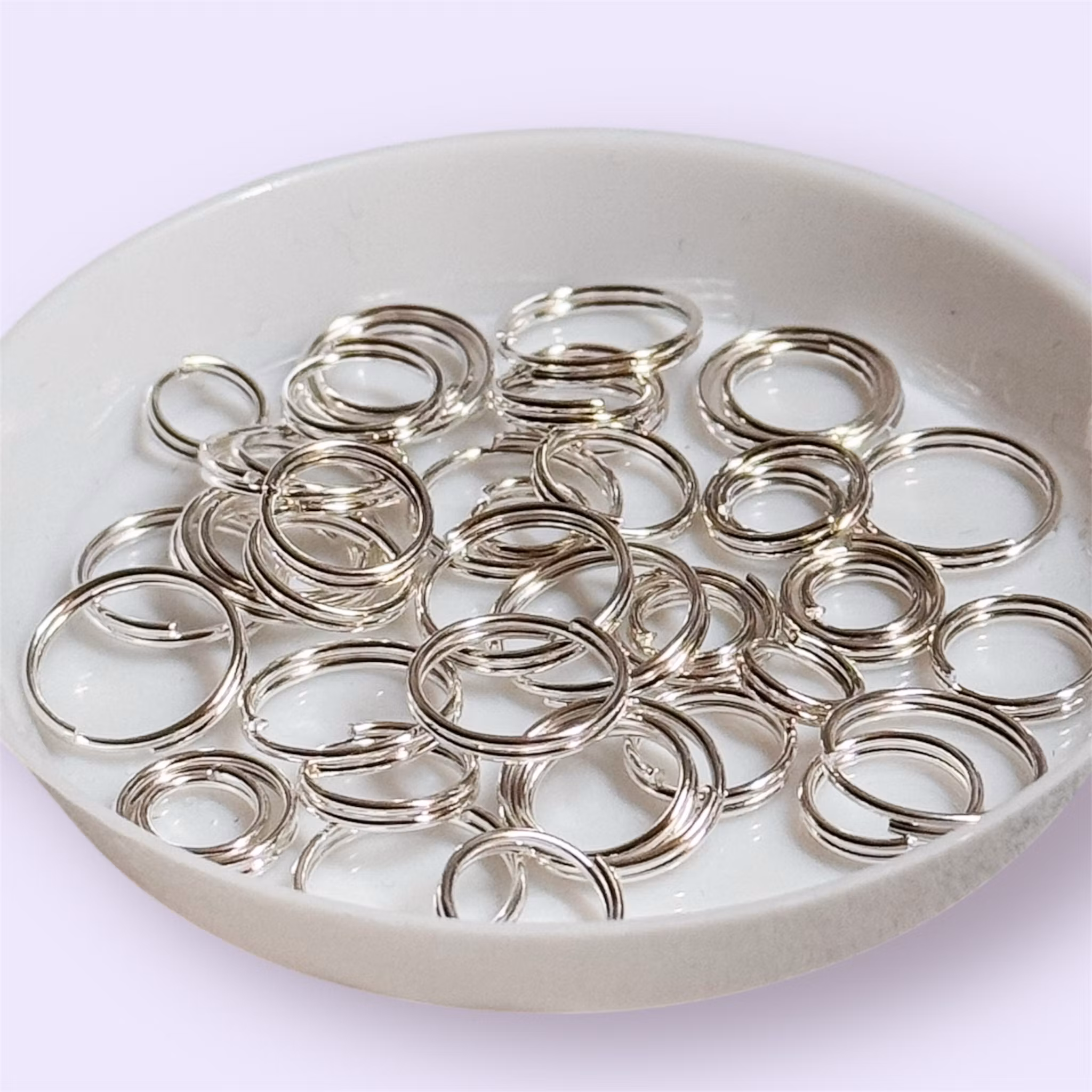 Dubbla bindringar 6-10mm mix SILVER 10g