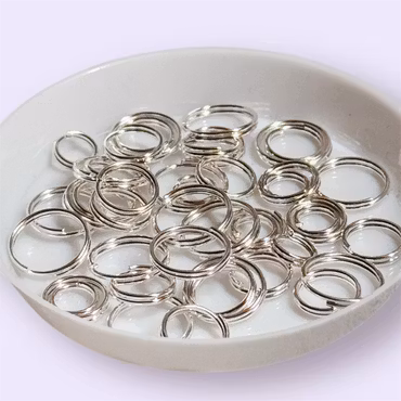 Dubbla bindringar 6-10mm mix SILVER 10g
