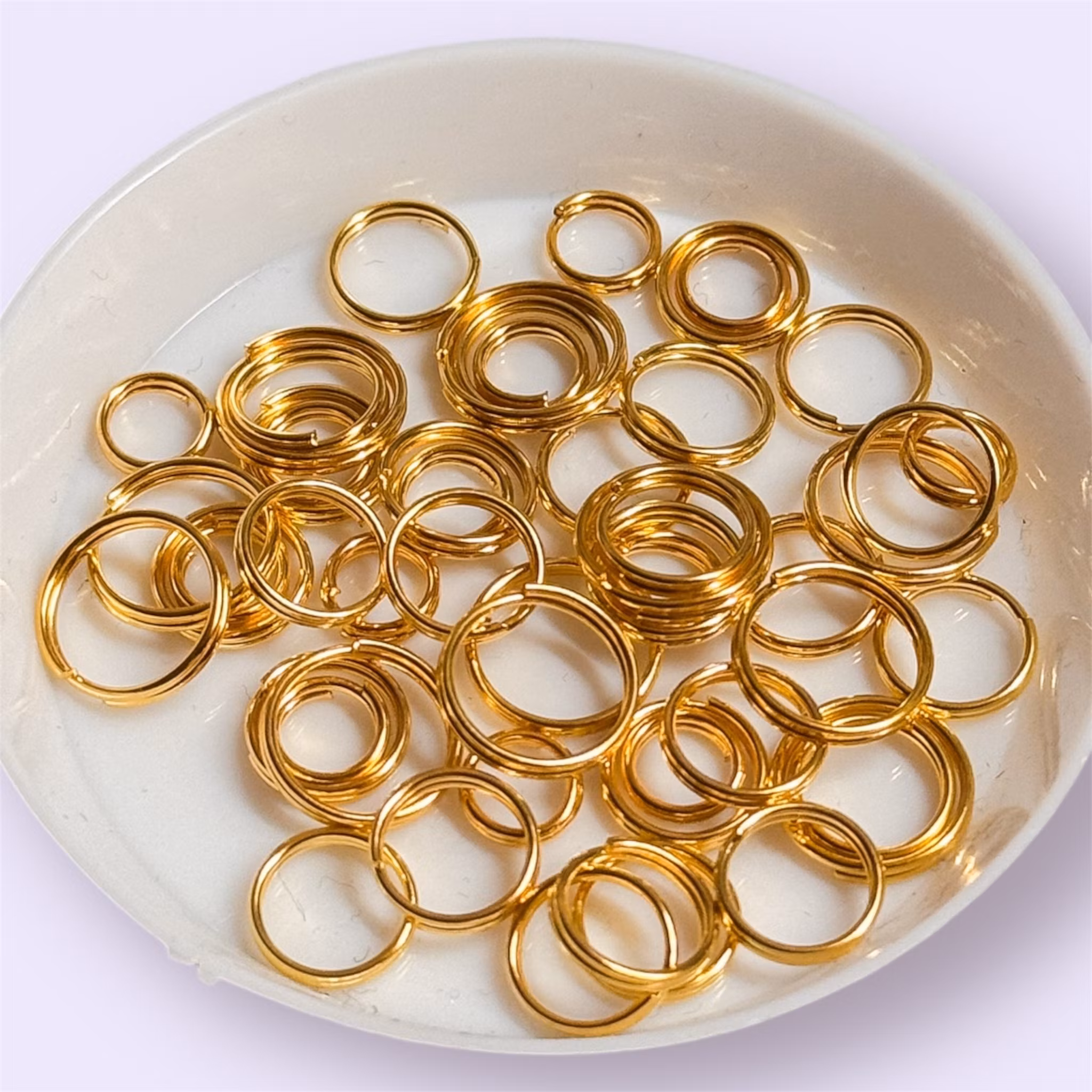 Dubbla bindringar 6-10mm mix GULD 10g