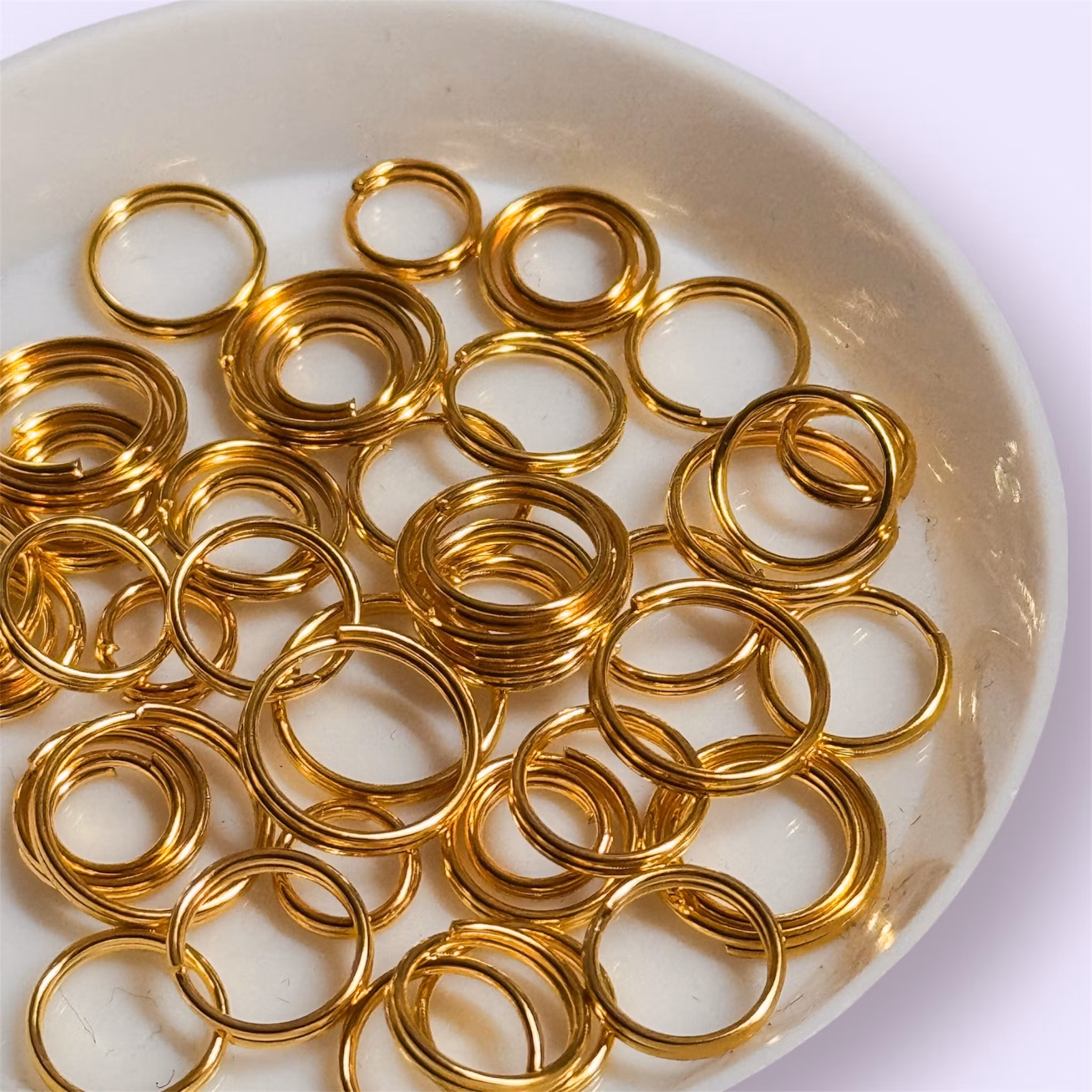 Dubbla bindringar 6-10mm mix GULD 10g
