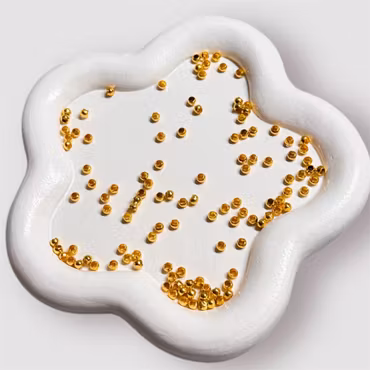 Klämpärlor GULD ca 100st