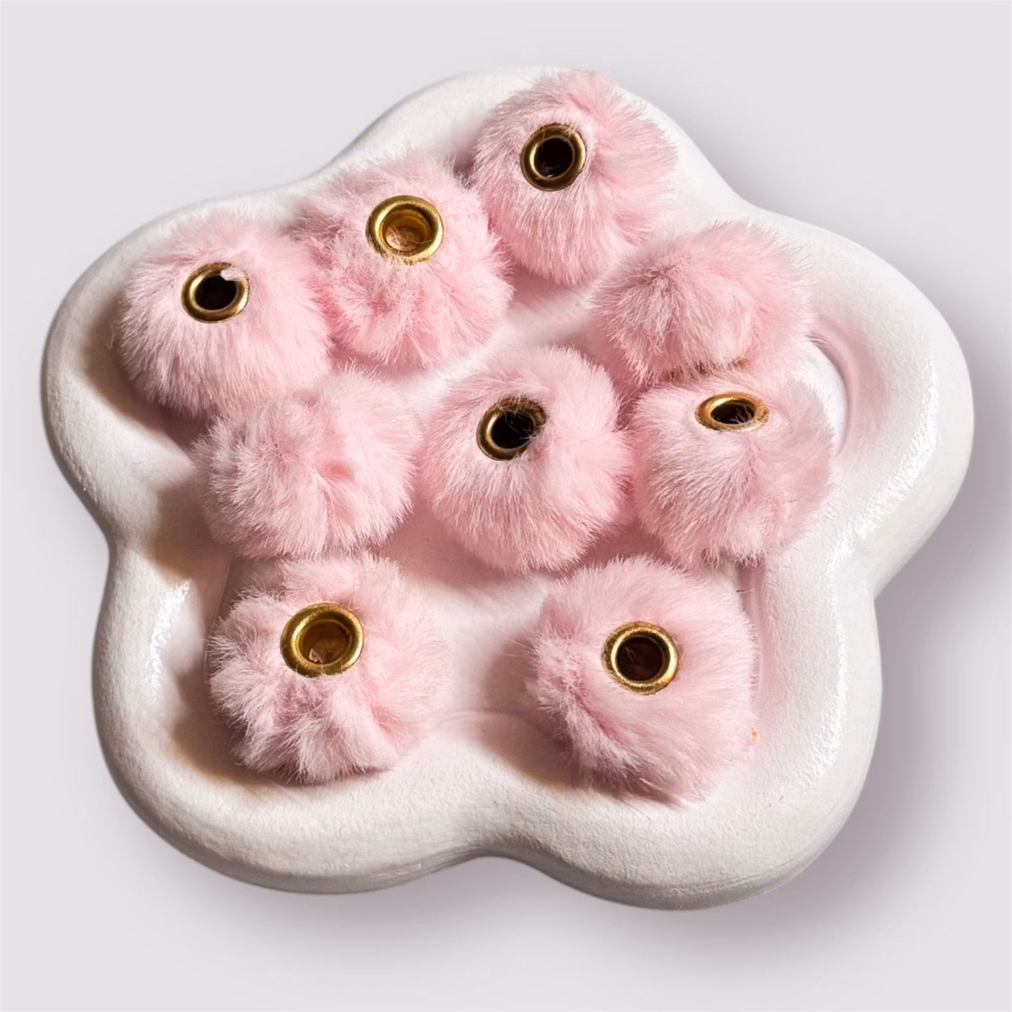 Fluffpärlor/spacer Rosa 1st