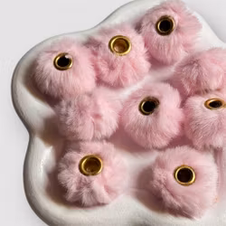 Fluffpärlor/spacer Rosa 1st