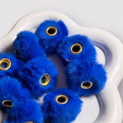 Fluffpärlor/spacer Mörkblå 1st