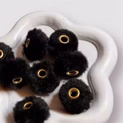 Fluffpärlor/spacer Svart 1st
