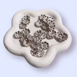 Strassrondell 12mm SILVER 10st