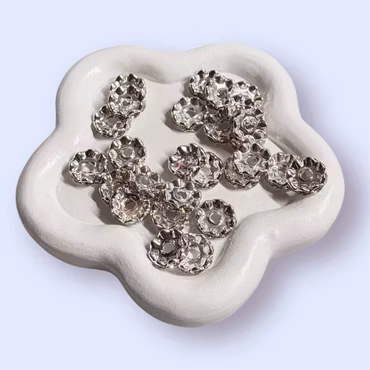 Strassrondell 12mm SILVER 10st