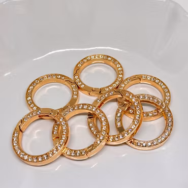 Karbinlås Bling 3,5cm Guld 1st