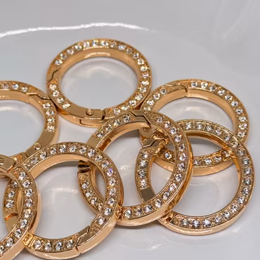 Karbinlås Bling 3,5cm Guld 1st