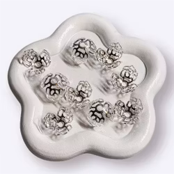 Pärlhatt "Spets" 16mm SILVER 10st