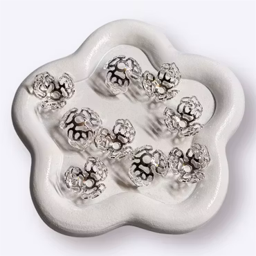 Pärlhatt "Spets" 16mm SILVER 10st