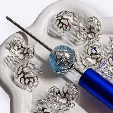 Pärlhatt "Spets" 16mm SILVER 10st