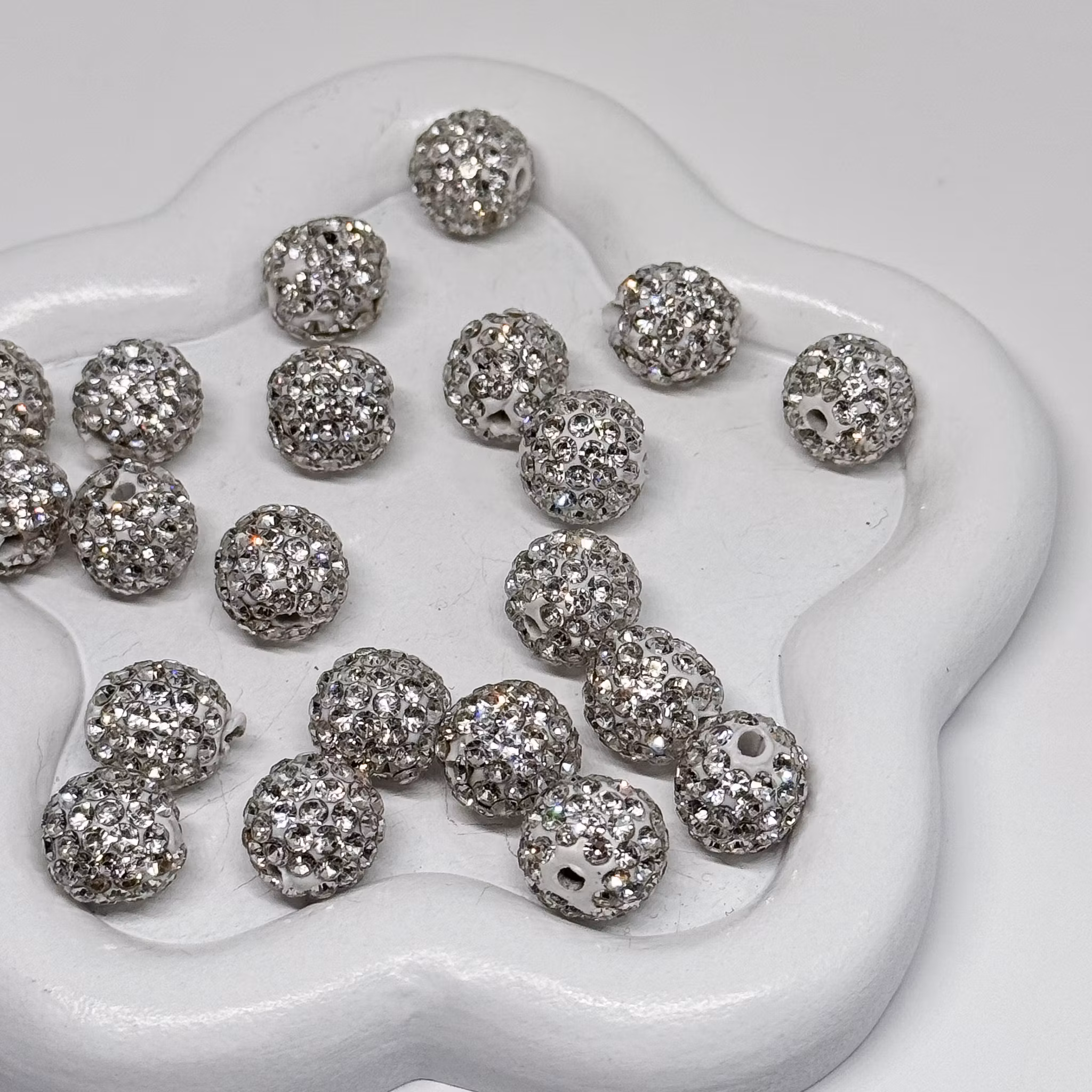 Strasstoppers 10mm Silver/vit 1st
