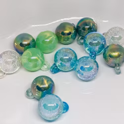 Pendant beads 16mm Grön/blå mix 10st