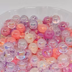 Pendant beads 16mm Rosa/lila mix 10st