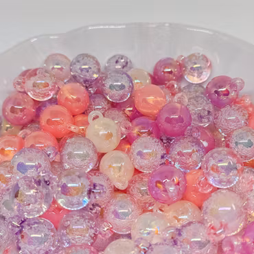 Pendant beads 16mm Rosa/lila mix 10st