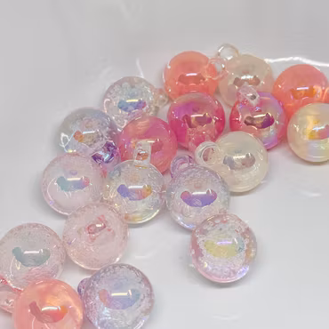 Pendant beads 16mm Rosa/lila mix 10st