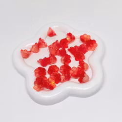 Glasblommor liljekonvalj Röda/guldskimmer 30st