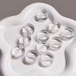 Baspärlor platta 13mm 5st