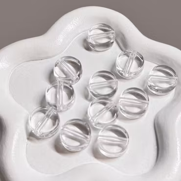 Baspärlor platta 13mm 5st