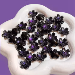 Glasblommor Sakura Svart/lila 20st