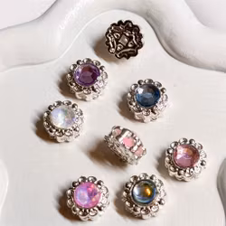 Multihålspärlor "8 hål" Silver - Välj färg 1st