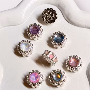 Multihålspärlor "8 hål" Silver - Välj färg 1st