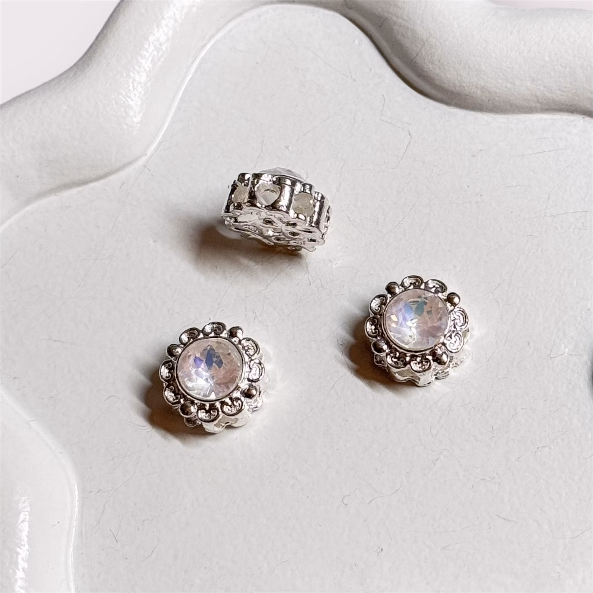 Multihålspärlor "8 hål" Silver - Välj färg 1st