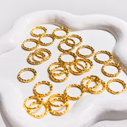 10mm Bindringar Guld 30st