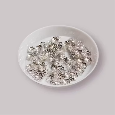 6mm Pärlhattar Silver ca 200st