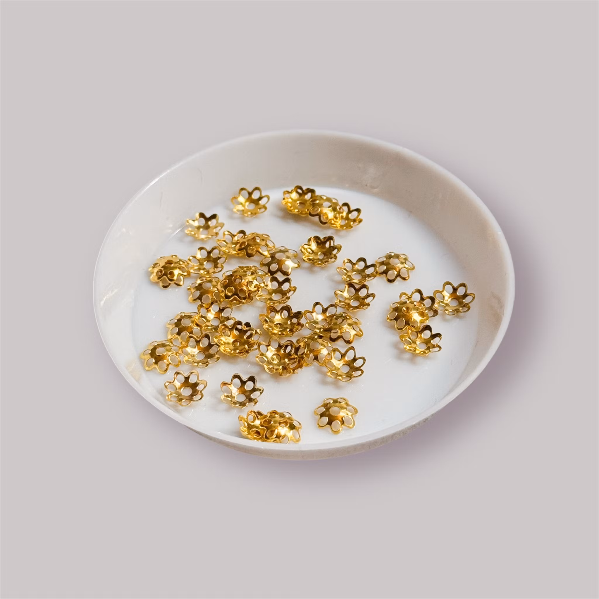 6mm Pärlhattar Guld ca 200st