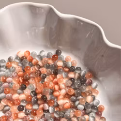 6mm Cat eye Glaspärlor Mix "Earth" 80st