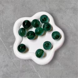 16mm Halvglitter pärla Mörkgrön 1st