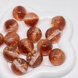 16mm Glitter/gold flakes Brun 1st