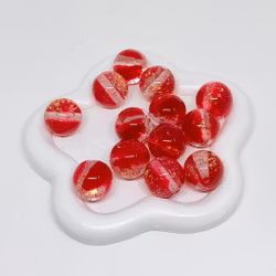 16mm Glitter/gold flakes Röd 1st