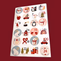 Julstickers 1-24 DIY-kalender #1