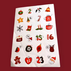 Julstickers 1-24 DIY-kalender #2