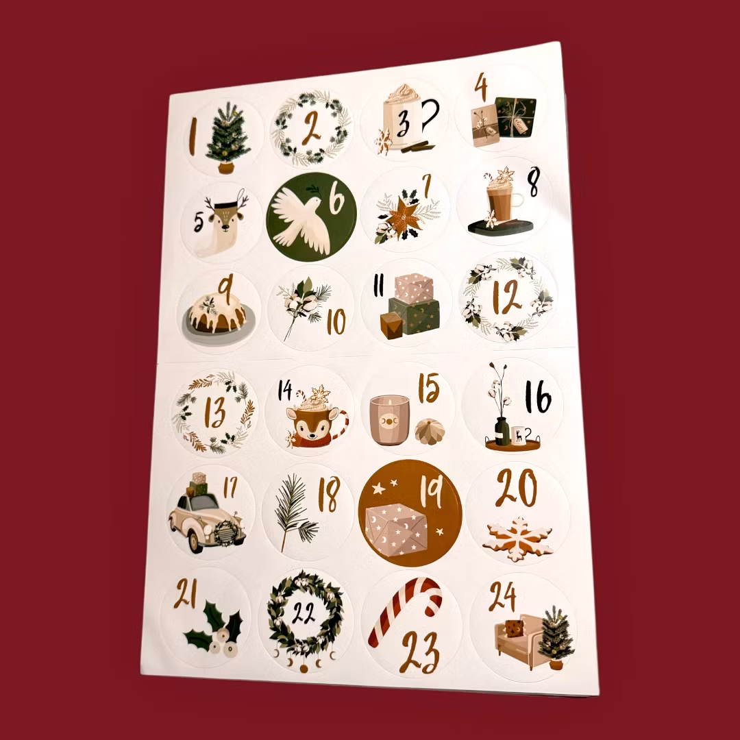 Julstickers 1-24 DIY-kalender #4