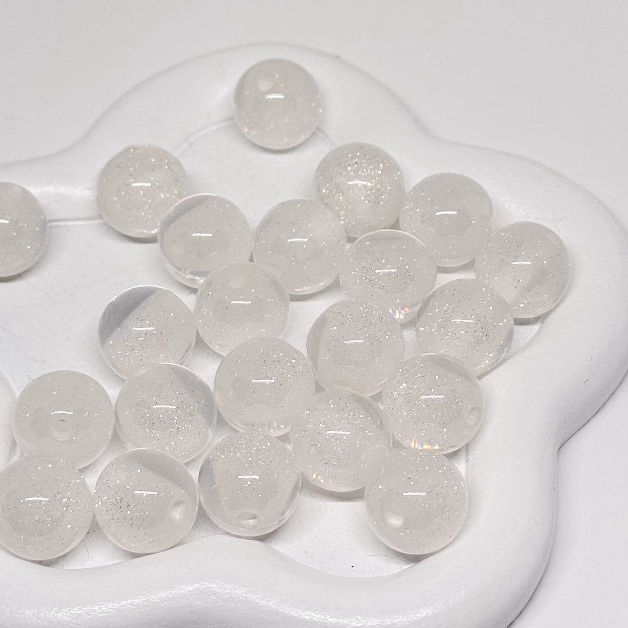 12mm Halvglitter Vit 1st