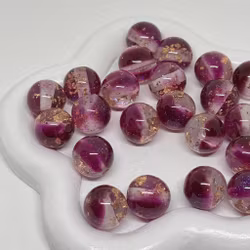 12mm Glitter/Gold flakes Lila 1st