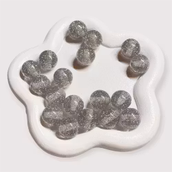 12mm Glitterpärlor Silver 1st