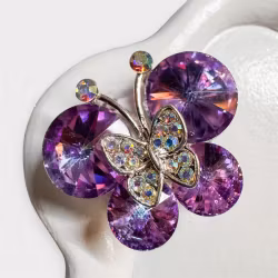 Fjäril Fancy Metall Lila 1st