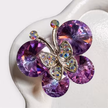 Fjäril Fancy Metall Lila 1st