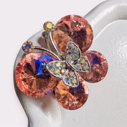 Fjäril Fancy Metall Rosa 1st